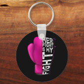彼女の戦いは私の戦いピンクのボクシング手袋 キーホルダー (正面)