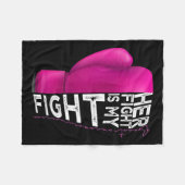 彼女の戦いは私の戦いピンクのボクシング手袋 フリースブランケット (正面(横))