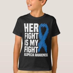彼女の戦いは私の戦いブルーリボン脱毛症アワレネ Tシャツ