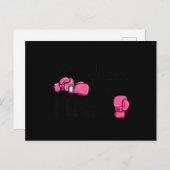 彼女の戦いは私の戦いボクシング手袋乳がん ポストカード (正面/裏面)