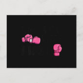 彼女の戦いは私の戦いボクシング手袋乳がん ポストカード (正面)