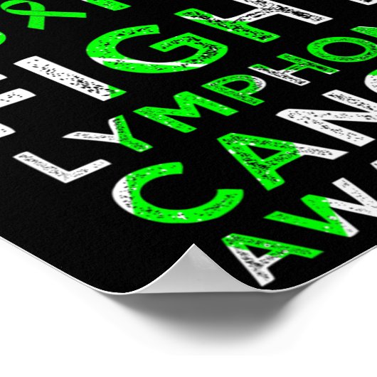 彼女の戦いは私の戦いリンパ腫の血液がん患者 ポスター (角)