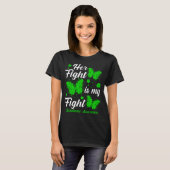 彼女の戦いは私の戦いリンパ腫認識度蝶 Tシャツ (正面フル)
