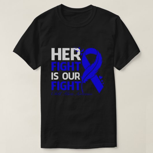 彼女の戦いは私の戦い児童虐待認識度リ Tシャツ (デザイン正面)