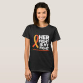 彼女の戦いは私の戦い多発性硬化症アワーン Tシャツ (正面フル)
