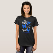 彼女の戦いは私の戦い失行認識度蝶 Tシャツ (正面フル)
