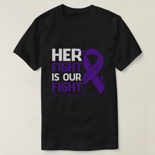 彼女の戦いは私の戦い小児の痙攣が待っている Tシャツ (デザイン正面)