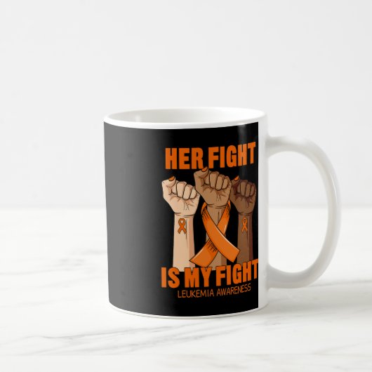 彼女の戦いは私の戦い白血病認識度血缶 コーヒーマグカップ (右)