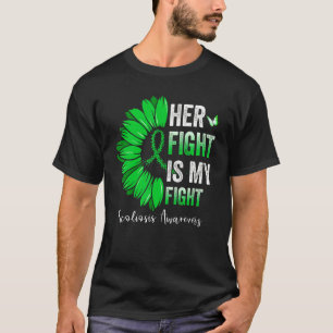 彼女の戦いは私の戦い石灰認識度グリーンリ Tシャツ