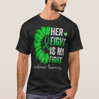 彼女の戦いは私の戦い石灰認識度グリーンリ Tシャツ