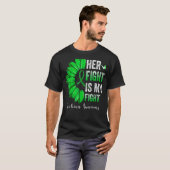 彼女の戦いは私の戦い石灰認識度グリーンリ Tシャツ (正面フル)