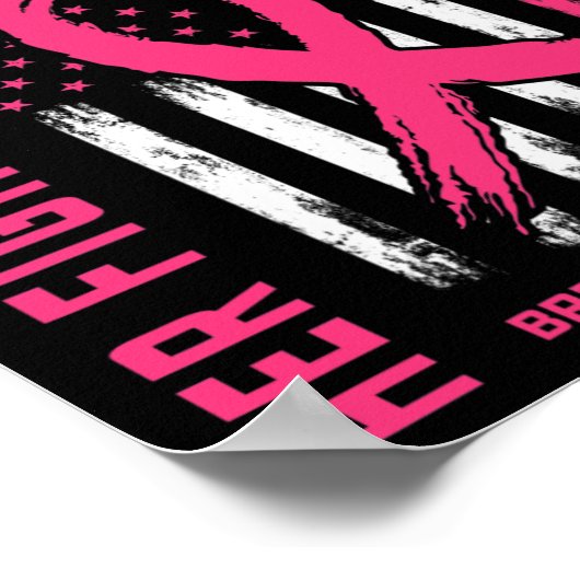 彼女の戦いは私の戦い私の衣服ピンクの友人の胸Ca ポスター (角)