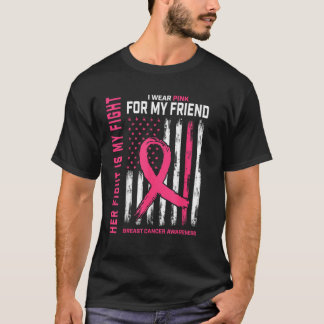 彼女の戦いは私の戦い私の衣服ピンクの友人の胸Ca Tシャツ