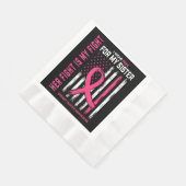 彼女の戦いは私の戦い私の衣服ピンクの妹の胸Ca 縁ありランチョンナプキン (角)