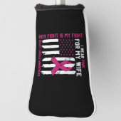 彼女の戦いは私の戦い私の衣服ピンクの妻がん ゴルフヘッドカバー (回転90)