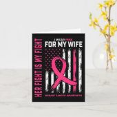 彼女の戦いは私の戦い私の衣服ピンクの妻の胸カンク カード (黄色い花)