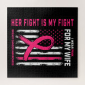 彼女の戦いは私の戦い私の衣服ピンクの妻の胸カンク ジグソーパズル (横)