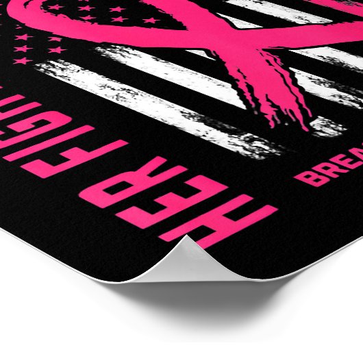 彼女の戦いは私の戦い私の衣服ピンクの妻の胸カンク ポスター (角)