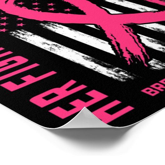 彼女の戦いは私の戦い私の衣服ピンクの祖母の胸C ポスター (角)