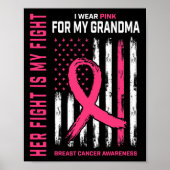 彼女の戦いは私の戦い私の衣服ピンクの祖母の胸C ポスター (正面)