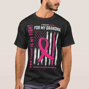 彼女の戦いは私の戦い私の衣服ピンクの祖母の胸C Tシャツ
