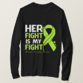 彼女の戦いは私の戦い筋ジストロフィー認識度 Tシャツ (デザイン正面)