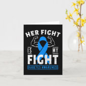 彼女の戦いは私の戦い糖尿病認識度T1D型 カード (黄色い花)