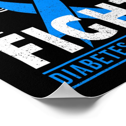 彼女の戦いは私の戦い糖尿病認識度T1D型 ポスター (角)