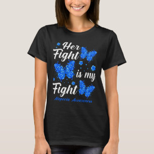 彼女の戦いは私の戦い脱毛症認識度蝶 Tシャツ