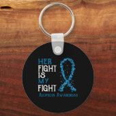 彼女の戦いは私の戦い脱毛症認識度 キーホルダー (正面)