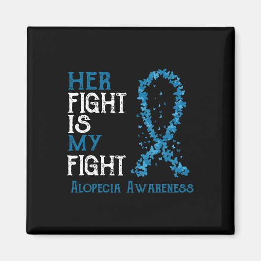 彼女の戦いは私の戦い脱毛症認識度 マグネット (正面)