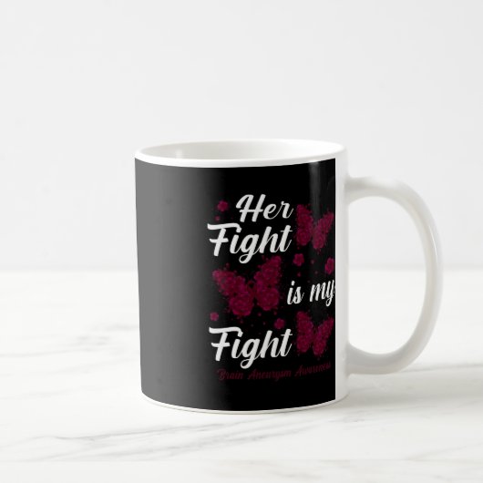 彼女の戦いは私の戦い脳動脈瘤認識度だが コーヒーマグカップ (右)