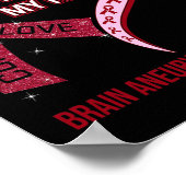 彼女の戦いは私の戦い脳動脈瘤認識度肋骨 ポスター (角)