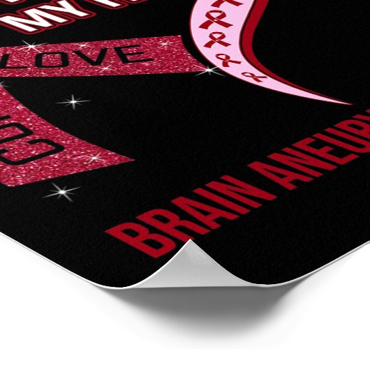 彼女の戦いは私の戦い脳動脈瘤認識度肋骨 ポスター (角)