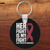 彼女の戦いは私の戦い脳動脈瘤認識度1 キーホルダー (正面)