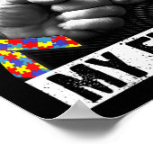 彼女の戦いは私の戦い自閉症の認識とサポート ポスター (角)