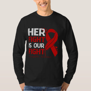 彼女の戦いは私の戦い血友病認識度肋骨 Tシャツ