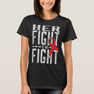 彼女の戦いは私の戦い血液がん認識度4 Tシャツ