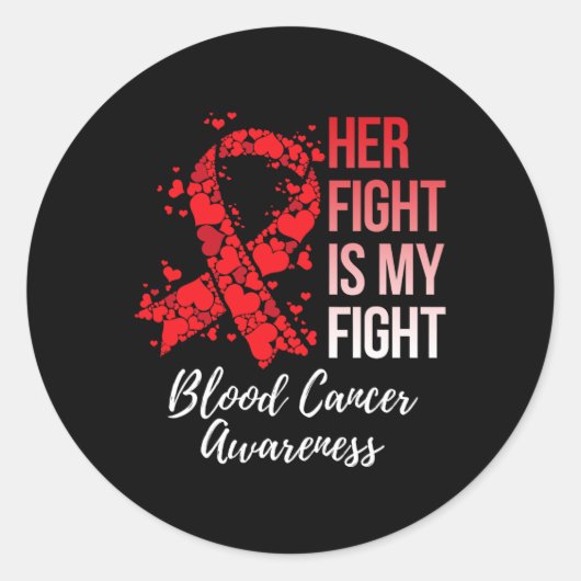彼女の戦いは私の戦い血液がん認識度6 ラウンドシール (正面)