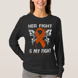 彼女の戦いは私の戦いADHD認識度蝶 Tシャツ