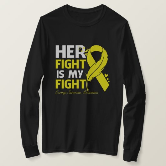 彼女の戦いは私の戦いEWINGS肉腫認識度Fea Tシャツ (デザイン正面)