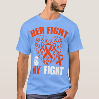 彼女の戦いは私の戦いOrongeリボンハートMultiple Tシャツ