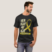 彼女の戦いは私の戦いSpina Bifida背骨サポーター Tシャツ (正面フル)