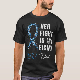 彼女の戦いは私の戦いT1Dパパ1型糖尿病アワル Tシャツ