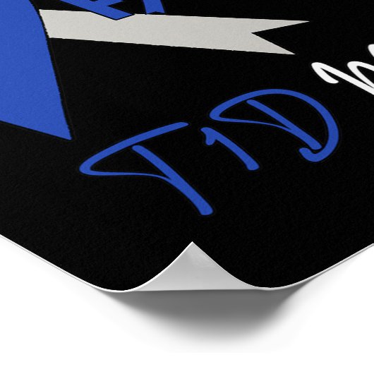 彼女の戦いは私の戦いT1Dママ糖尿病認識度B ポスター (角)