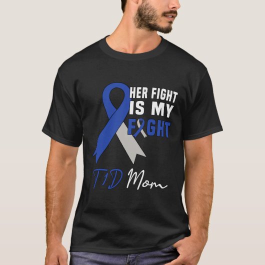 彼女の戦いは私の戦いT1dママ糖尿病認識度B Tシャツ (正面)
