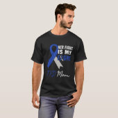彼女の戦いは私の戦いT1dママ糖尿病認識度B Tシャツ (正面フル)