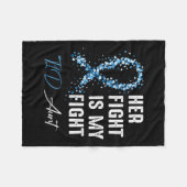 彼女の戦いは私の戦いT1d叔母タイプ1糖尿病Awa フリースブランケット (正面(横))