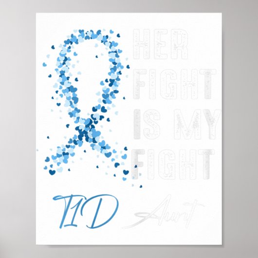 彼女の戦いは私の戦いT1d叔母タイプ1糖尿病Awa ポスター (正面)