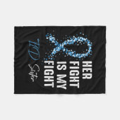 彼女の戦いは私の戦いT1d姉妹1型糖尿病A フリースブランケット (正面(横))